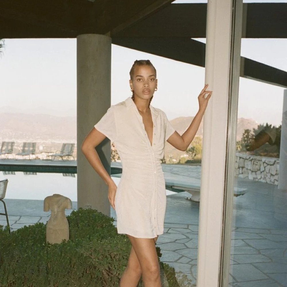 With Jean Alexa Dress in Buttercream size M NWT